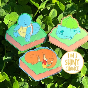 Sleepy Starters Mystery Sticker Set (1 in 3 Shiny chance)