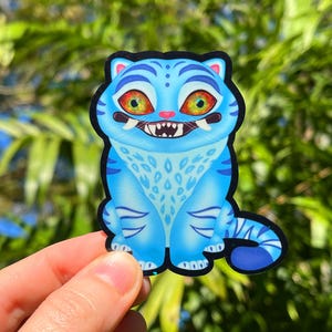 K-Pop Demon Hunters Derpy Tiger Glitter Sticker
