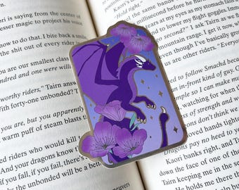 Andarna Dragon Sticker: Iron Flame, Gold Mirror Glossy Vinyl