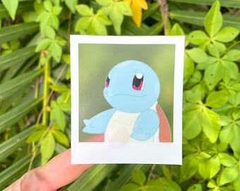 Pegatina de vinilo transparente estilo foto de Squirtle