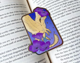 Andarna Dragon Sticker: Gold Mirror Finish, Bookish Decal