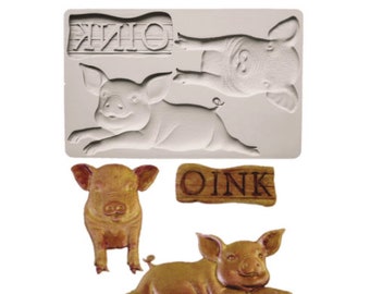 Little Pig Shaped Silicone Cake Baking Pink Mould Multifunction Snack Mould hy 