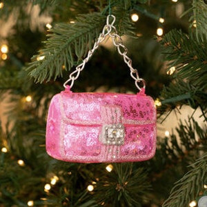 Pink Purse Christmas Ornament Embellishment 