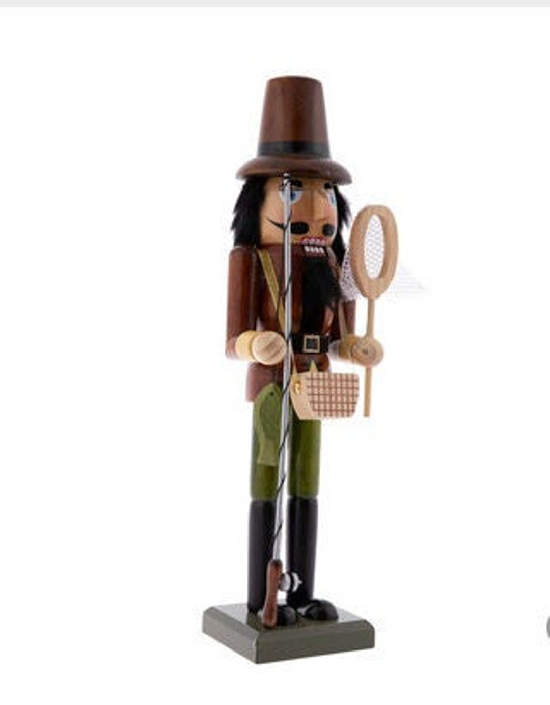Fisherman Fishing Nutcracker Christmas Decor 15.25 Inches Tall Etsy