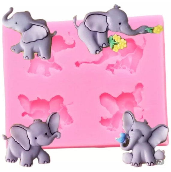 Elephant Mold Elephants Mold Baby Shower Mold Silicone Mold Etsy