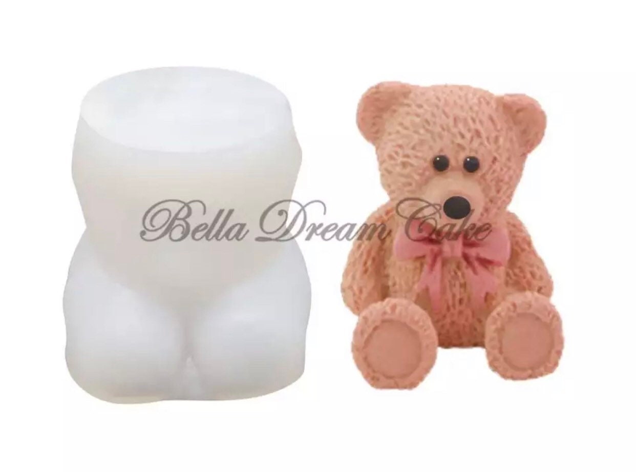 Cartoon Teddy Bear Silicone Resin Mold-bear Honey Jar Mold-teddy Bear  Candle Mold-aromatherapy Plaster Mold-fondant Cake Decoration Mold 