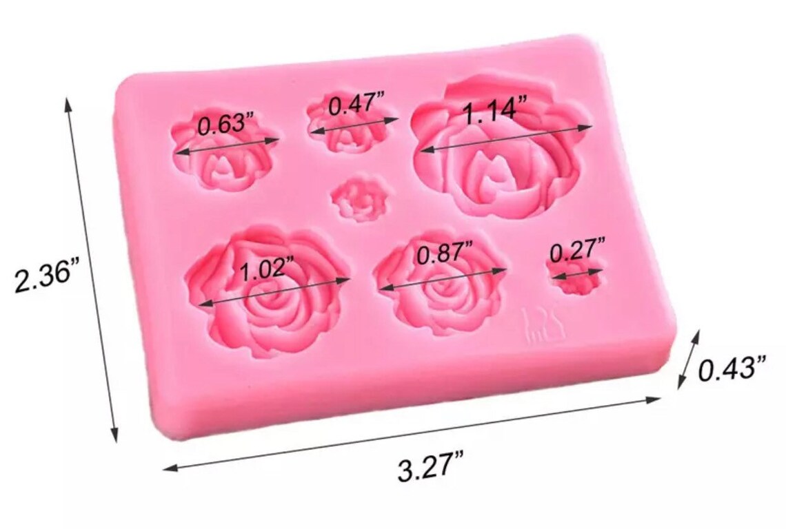 Rose mold roses mold flower mold Rose resin mold Rose fondant Etsy