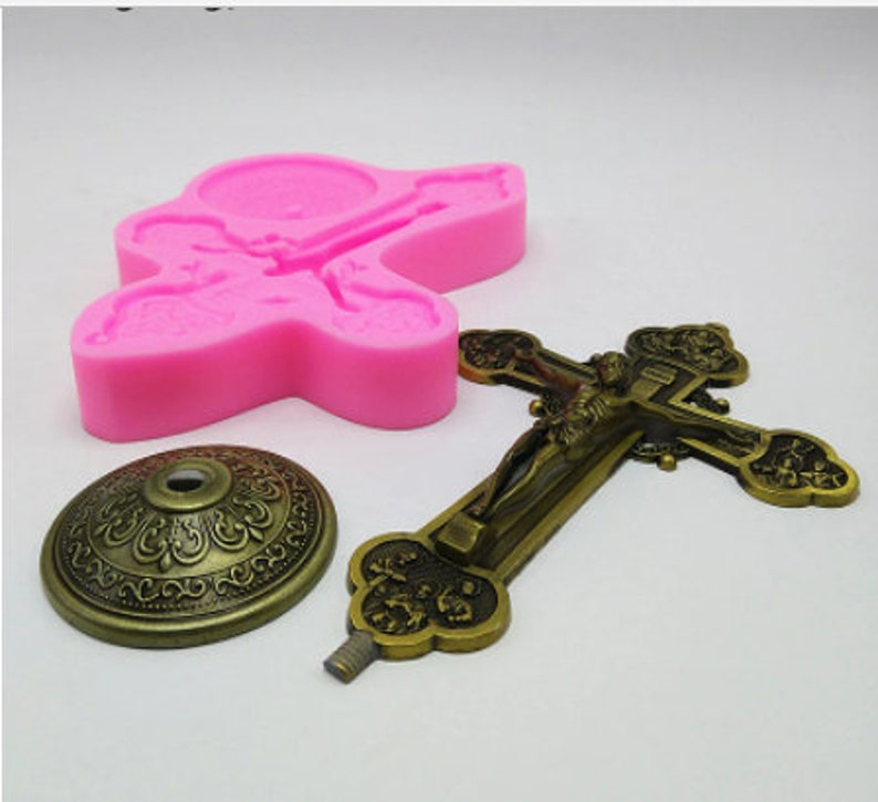 Large Cross MOLD for Resin Clay Easter Jesus Catholic First Etsy