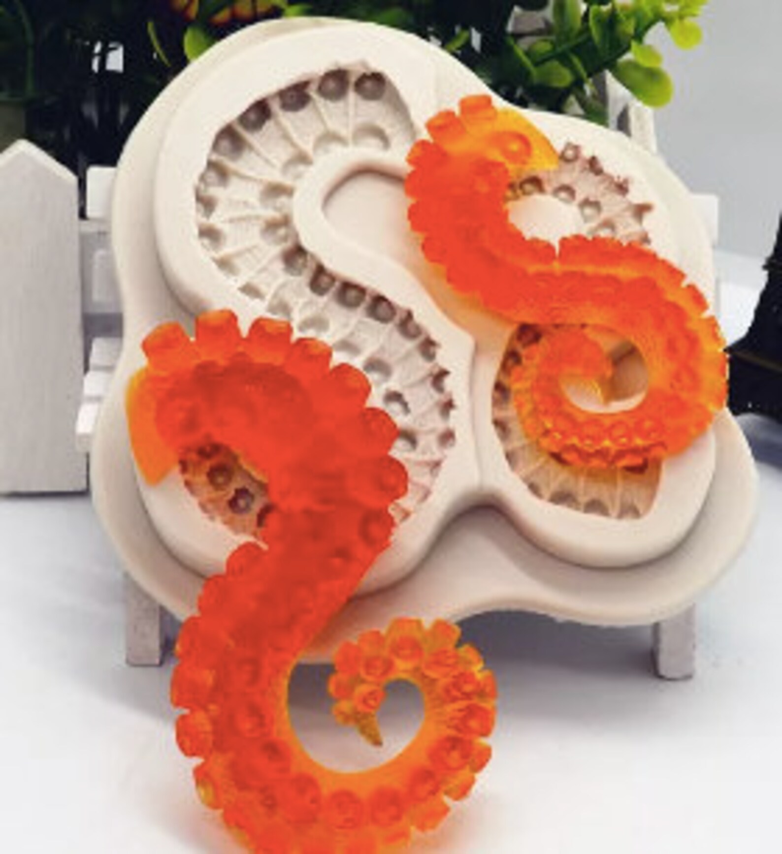 Octopus Tentacles Mold for Fondant Chocolate Candy Clay Resin Etsy