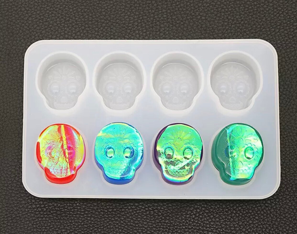 7 inch wide 8 hole Sugar Skull mold fondant mold chocolate Etsy