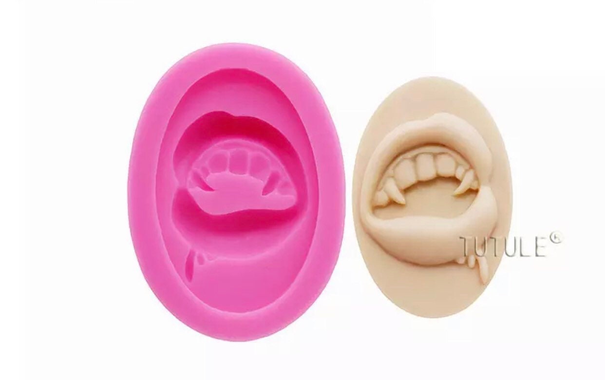 SMALL Lips mold fangs mold vampire mold mouth mold Halloween Etsy