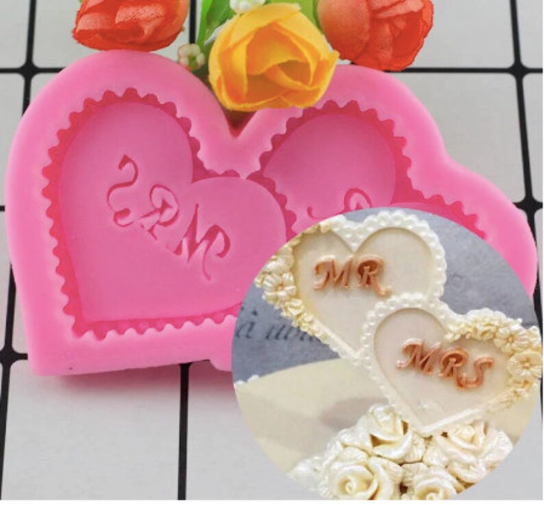 Wedding mold Mr. & Mrs. mold Bridal shower mold wedding shower Etsy