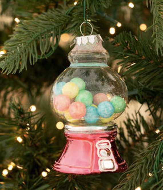 Glass Gumball Machine Ornament