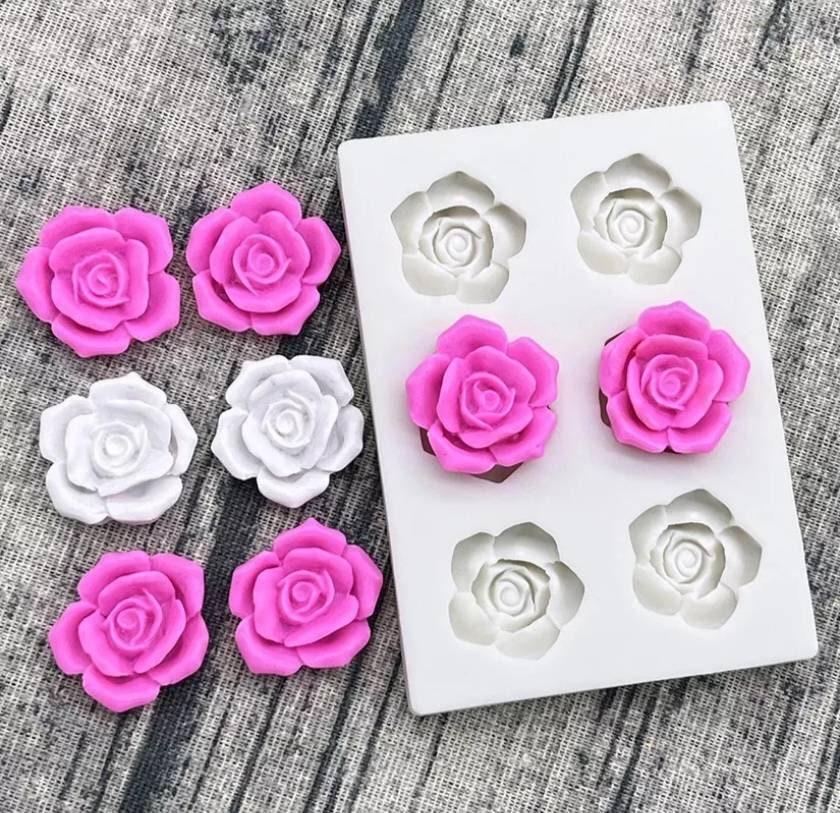 Rose Set Silicone Molds. Mold for Soap Epoxy Resin. Rose Bud Flower  Silicone Mold. Craft Silicone Mold 