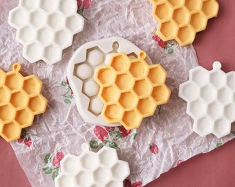 Oval Honeycomb Soap Mold Set of 6pcs Beehive Handmade Soap Making