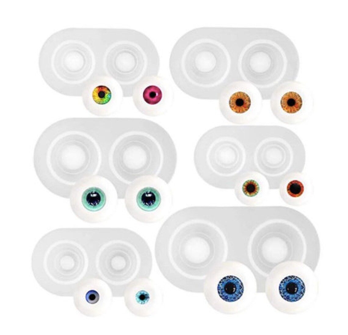 Set of 6 Eye Mold Eyes Mold Eye Resin Mold Doll Eye Mold Etsy