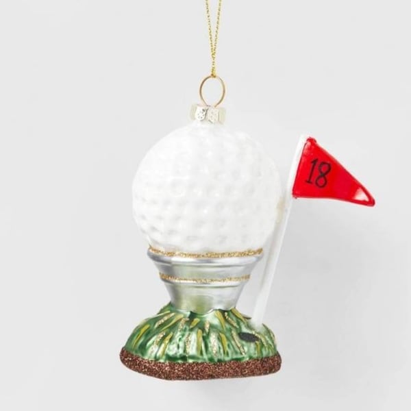 Golf Ball Ornament Etsy