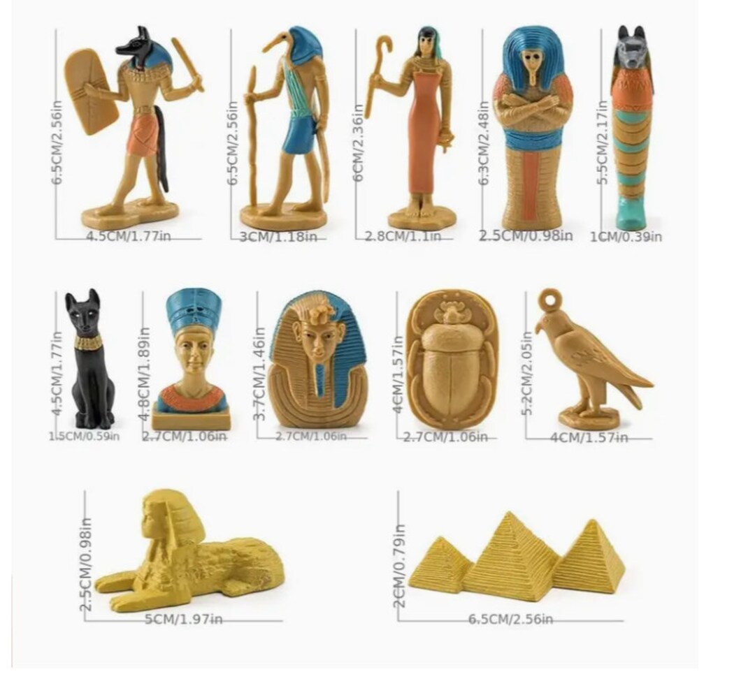 Egypt Figures Figurines SET of 12 Etsy