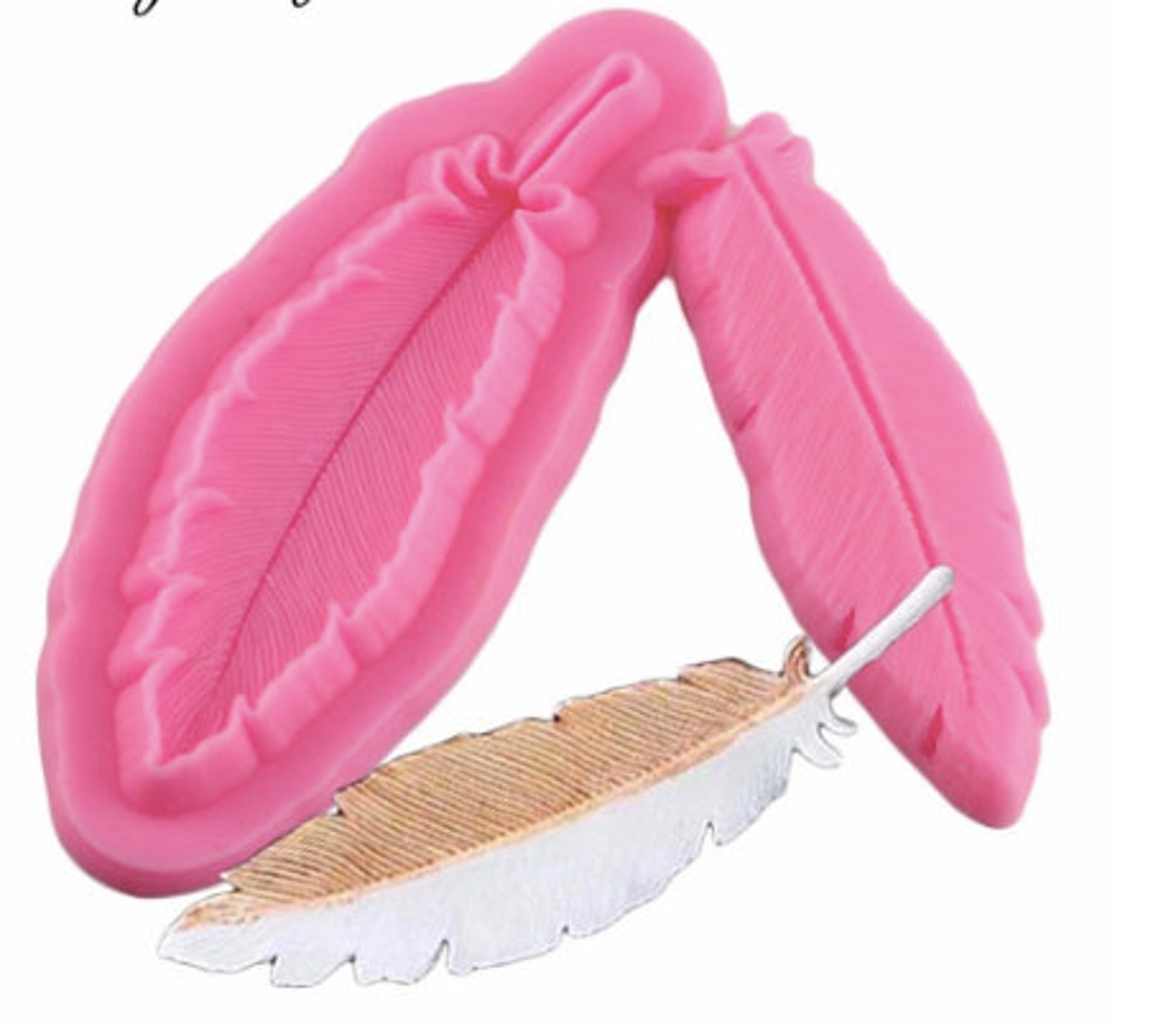 Feather Mold Feathers Mold With Texture Imprint Piece Fondant Etsy UK