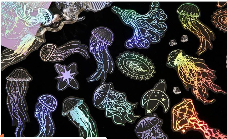 Jellyfish Holographic Stickers