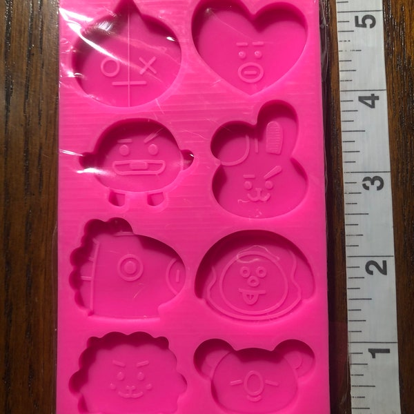 KPOP mold bangtan mold resin mold fondant mold chocolate mold clay mold keychain mold pendant mold