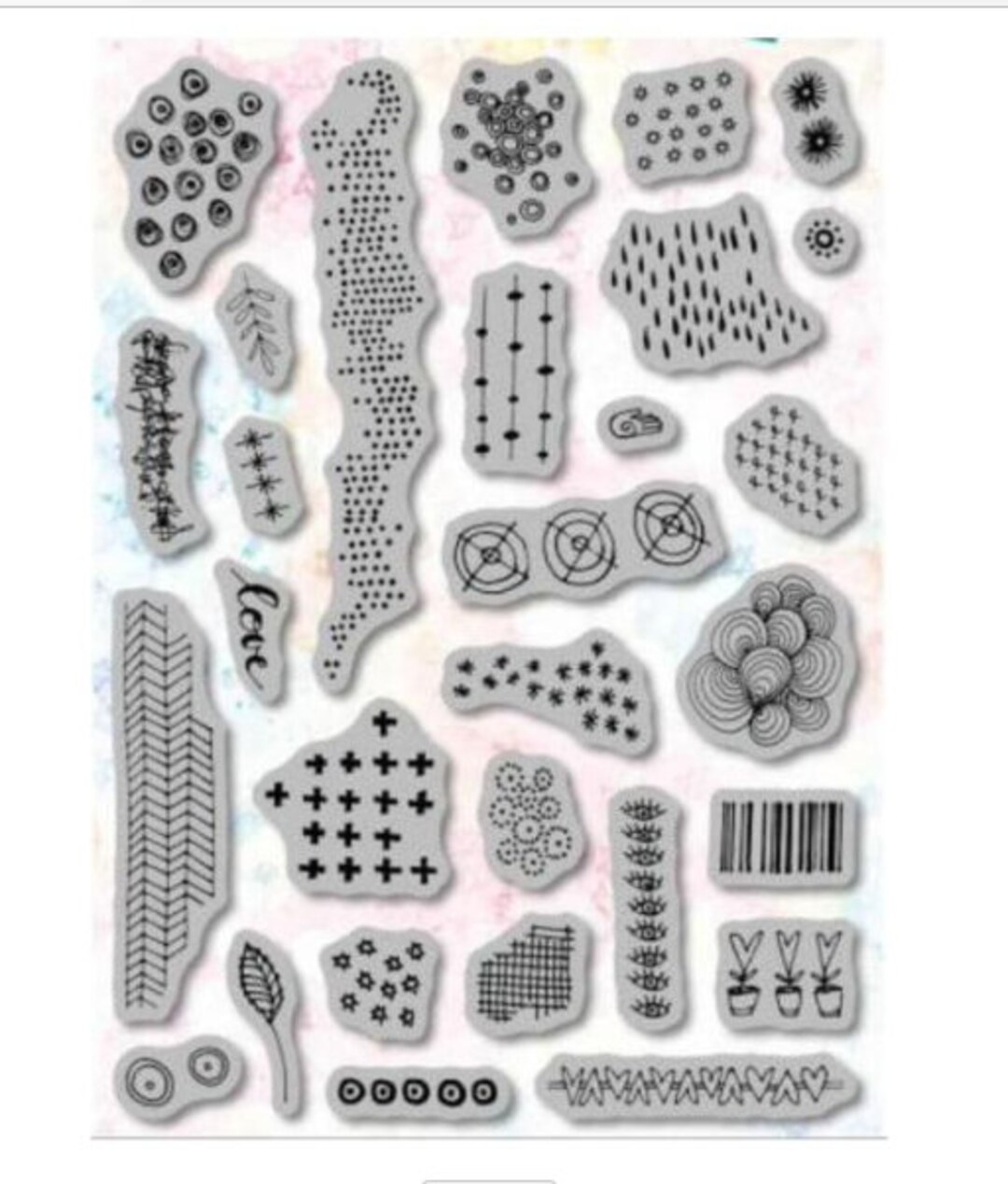 Art Designs Clear Stamps Texture Etsy