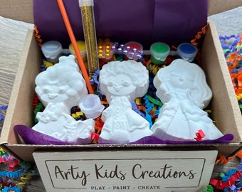 Paint Your Own Hocus Pocus ~ Craft Kit ~ Party Pack ~ Kids Craft Set  ~ Rainy Day Activity~ Winifred~ Sarah~ Mary~ Sanderson Sisters