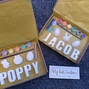 Personalised Paint Your Own Name Easter Edition~ Craft Set ~ Easter Egg Hunt~ Craft Set ~ Hobby ~ Easter Basket ~ Egg ~ Bunny