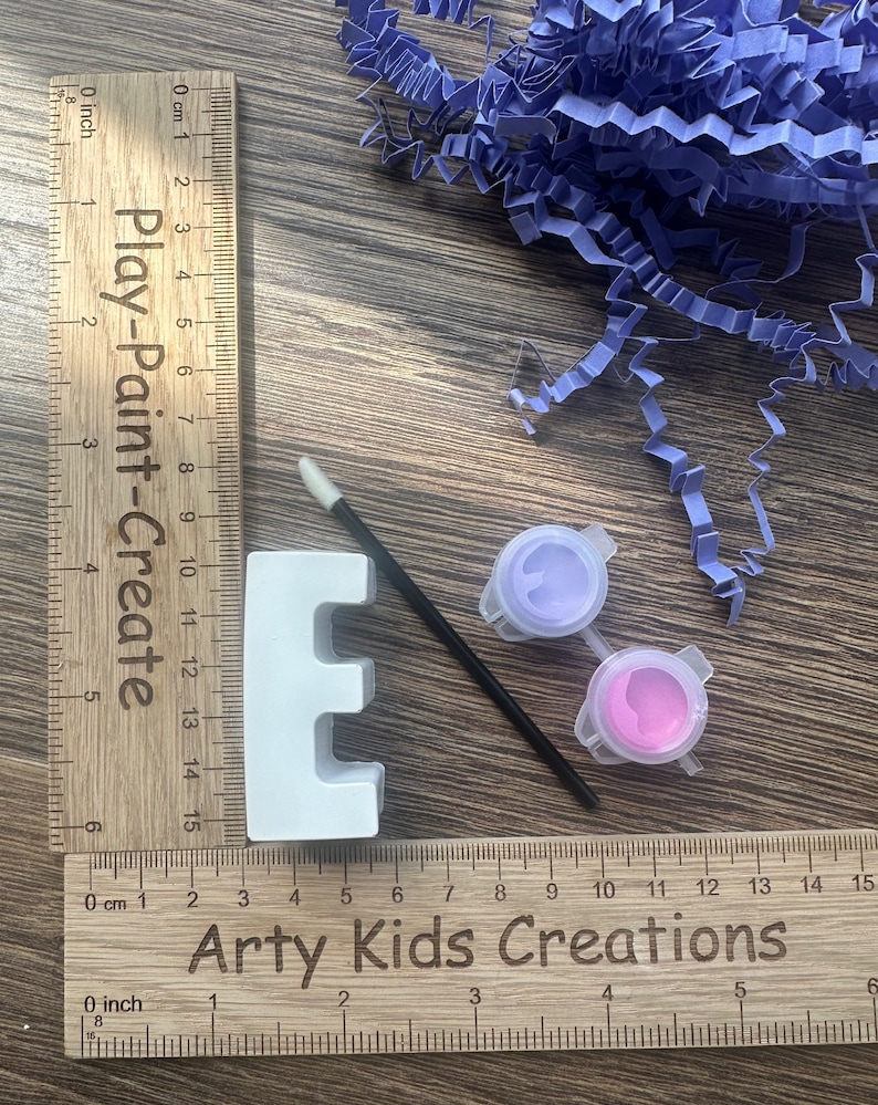 Paint Your Own Initial/ letter Birthday Party Favours For Kids ~ kids Birthday~ Party Bags~ Party Bag Fillers~ Paint set~ Kids Crafts image 3