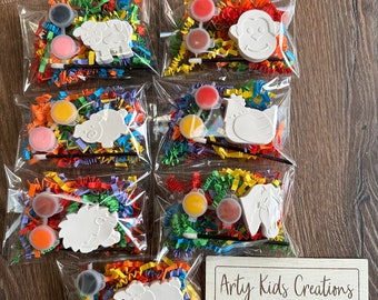 Paint Your Own Animal Party Favour~ Rainy Day Activity ~ Hobby ~ Party Bag~ Horse~ Hen~ Sheep~ Pig~ Cow~ Sheep~ Monkey~ Magnet Option