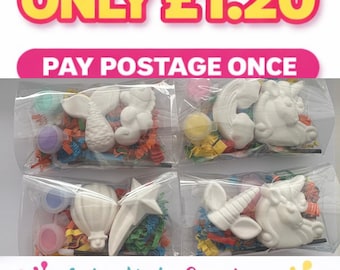 Paint Your Own unicorn/ rainbow  Party Favour~ Rainy Day Activity ~ Hobby ~ Party Bag~ Seahorse~ Mermaid