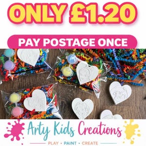 Paint Your Own Princess Heart Party Favour~ Rainy Day Activity ~ Hobby ~ Party Bag