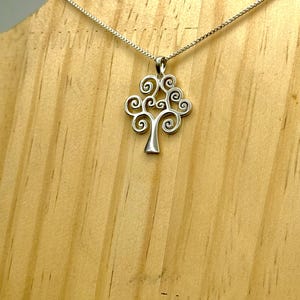 Sterling Silber Baum des Lebens Anhänger Halskette Bäume Natur einfaches Geschenk