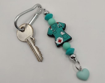 Nurse Vet Care Assistant Hand Beaded Keychain / Bagcharm: Ideal Gift