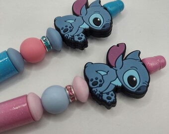 Stitch Character Handmade Beaded Pen: Ideal Gift