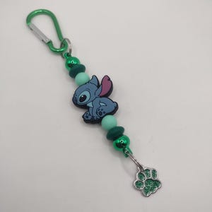 STITCH Inspired Key Chain Bag Charm: Ideal Gift Green