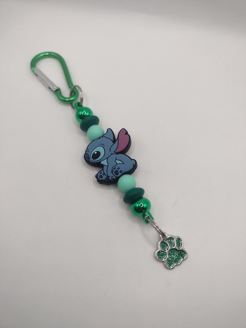 STITCH Inspired Key Chain Bag Charm: Ideal Gift Green