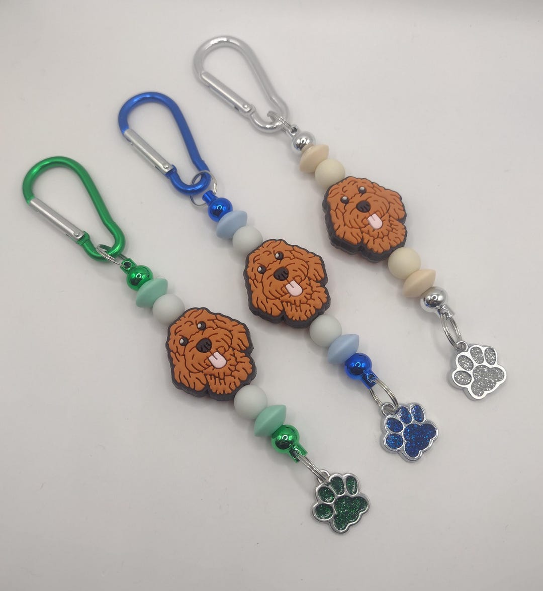 Cavapoo Cockapoo Dog Handmade Beaded Keychain Bagcharm: Ideal Gift - Etsy