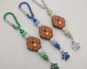 Cavapoo Cockapoo Dog Handmade Beaded Keychain Bagcharm: Ideal Gift