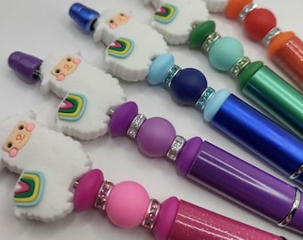 Llama Alpaca Handmade Beaded Ballpoint Pen: Ideal Gift