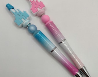 Fairy Tale Princess Castle Handmade Beaded Ballpoint Pen: Ideal Gift