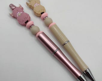 Highland Cow Hand Beaded Pen: Ideal Gift