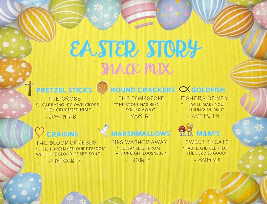 Easter Story Snack Mix Etsy