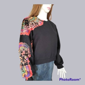 Tie Dye Sweatshirt  Women&#39;s  Reverse Bleached Tie Dye Clothing  Hand Dyed Sweaters