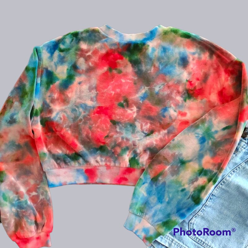 Tie-Dye Round Neck Dropped Shoulder Sweatshirt main image 1