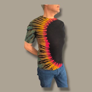 Tie Dye T-Shirt Women&#39;s Man&#39;s Hand Dyed  Clothing Tops and Tees. 100% Cotton M Oversize Boho, Hippie Fashion, Festival Outfit