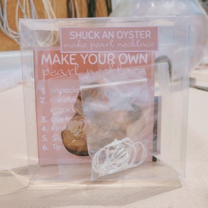 Pearl oyster necklace kit, DIY jewelry kit for girls, pearl necklace kit, oyster with pearl, make a necklace