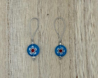 Dúo de flores azul claro