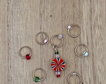 Peppermint Stitch Marker Set