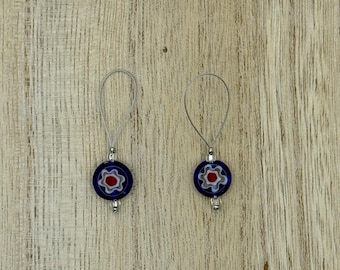 Dúo de flores azul oscuro